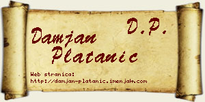 Damjan Platanić vizit kartica